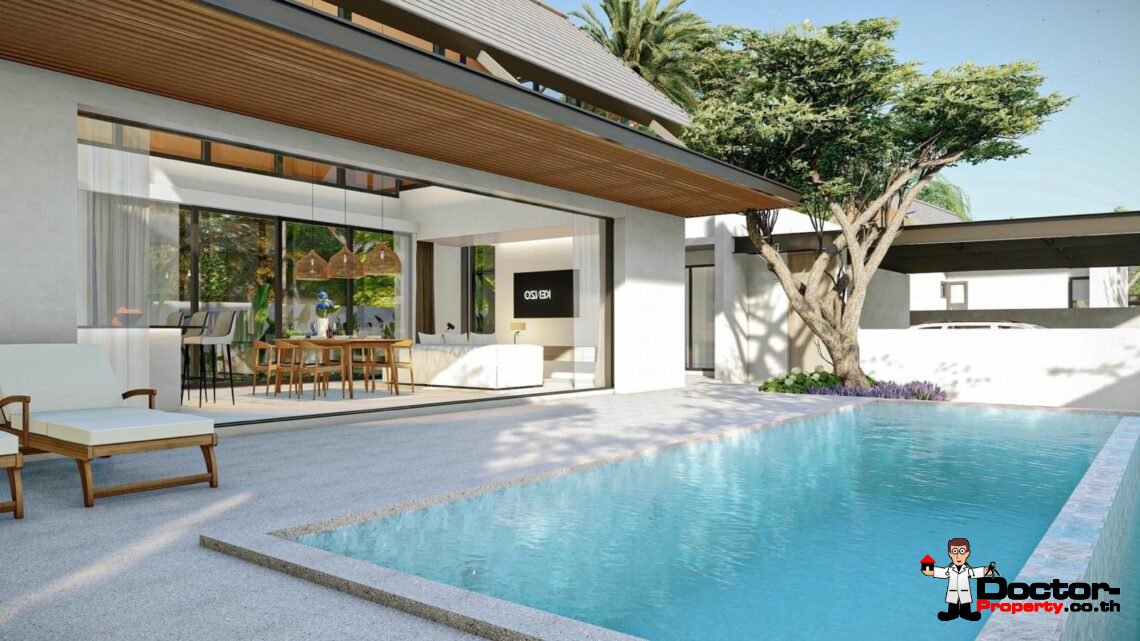 New Modern 3 Bedroom Private Pool Villa Near Beach in Ban Tai, Koh Samui – For Sale