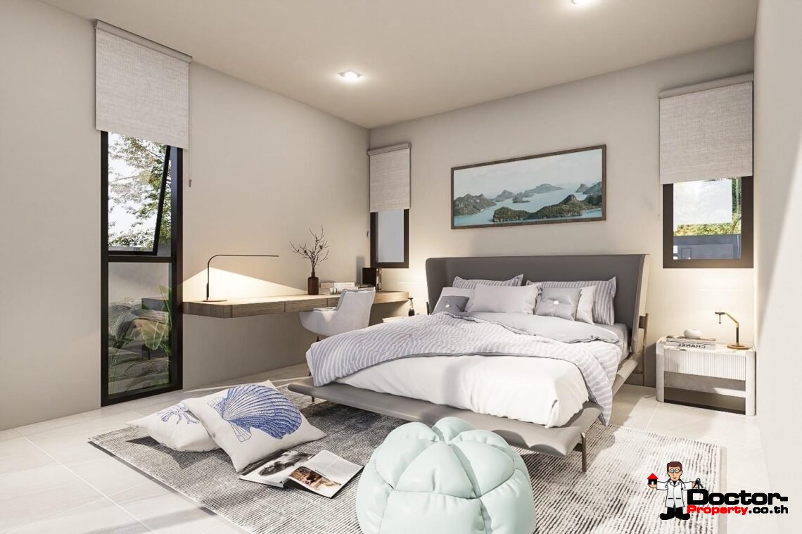 New Modern 3 Bedroom Private Pool Villa Near Beach in Ban Tai, Koh Samui – For Sale