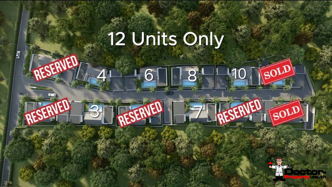 New Modern 3 Bedroom Private Pool Villa Near Beach in Ban Tai, Koh Samui – For Sale