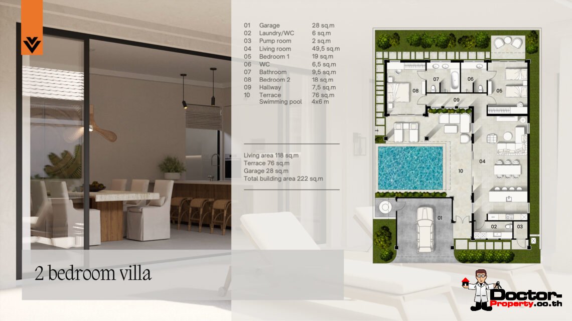 New Modern 2-4 Bedroom with Private Pool Villa in Plai Laem, Koh Samui – For Sale