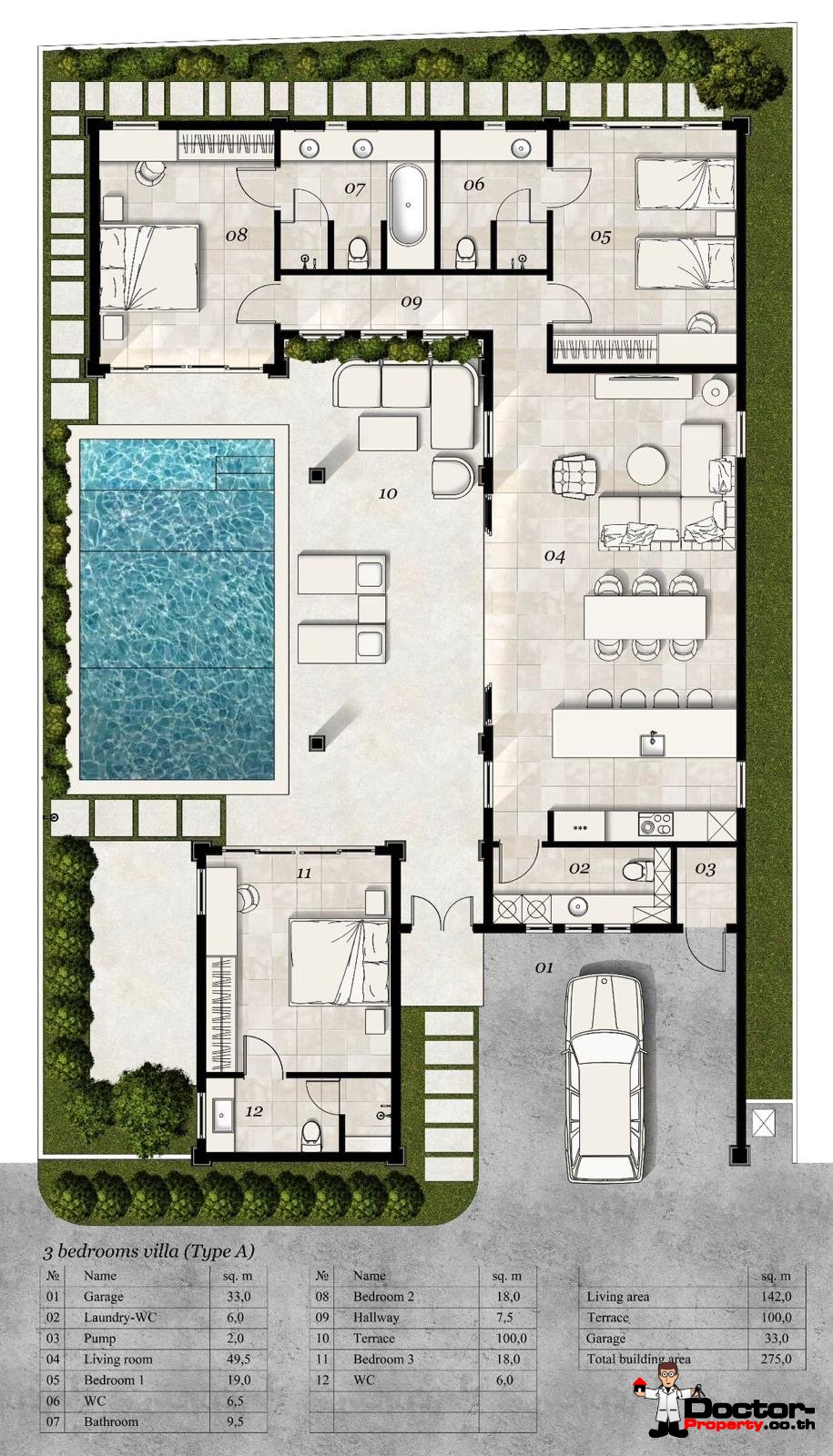 New Modern 2-4 Bedroom with Private Pool Villa in Plai Laem, Koh Samui – For Sale