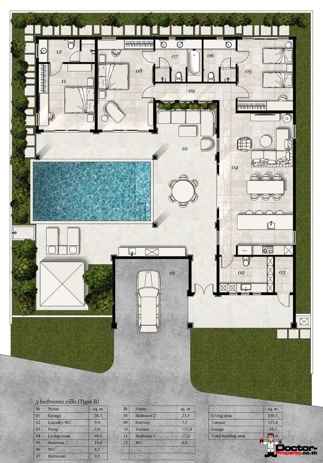 New Modern 2-4 Bedroom with Private Pool Villa in Plai Laem, Koh Samui – For Sale