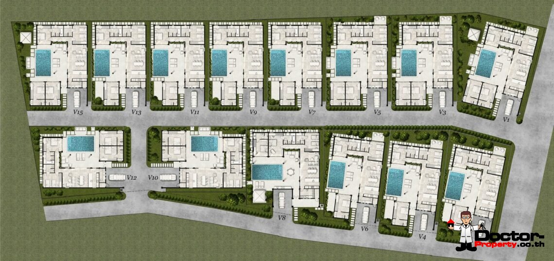 New Modern 2-4 Bedroom with Private Pool Villa in Plai Laem, Koh Samui – For Sale