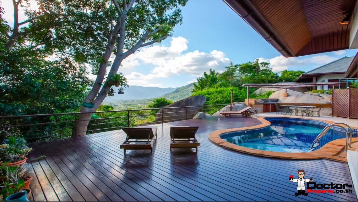 4 Bedroom Pool Villa with Sea View in Lamai, Koh Samui – For Sale