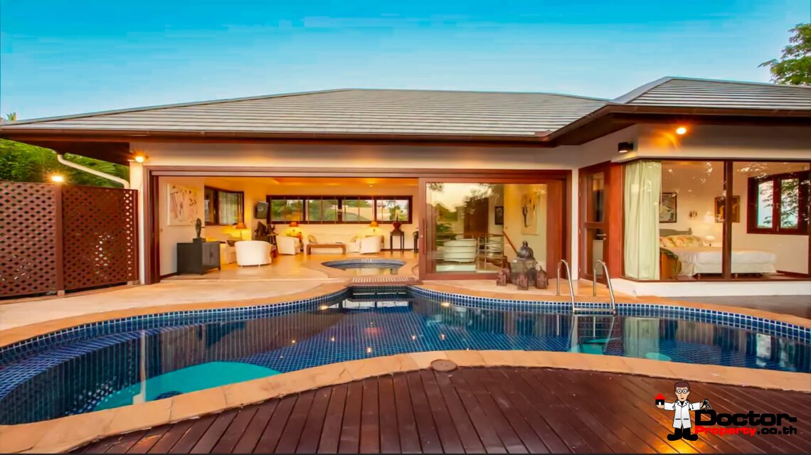 4 Bedroom Pool Villa with Sea View in Lamai, Koh Samui – For Sale