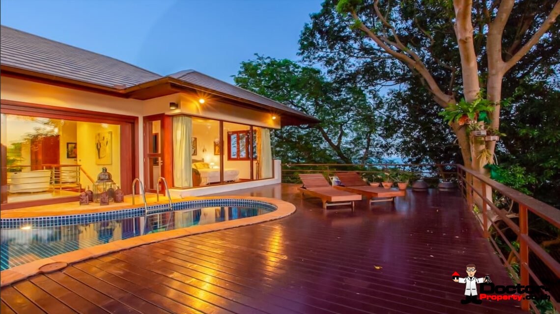 4 Bedroom Pool Villa with Sea View in Lamai, Koh Samui – For Sale