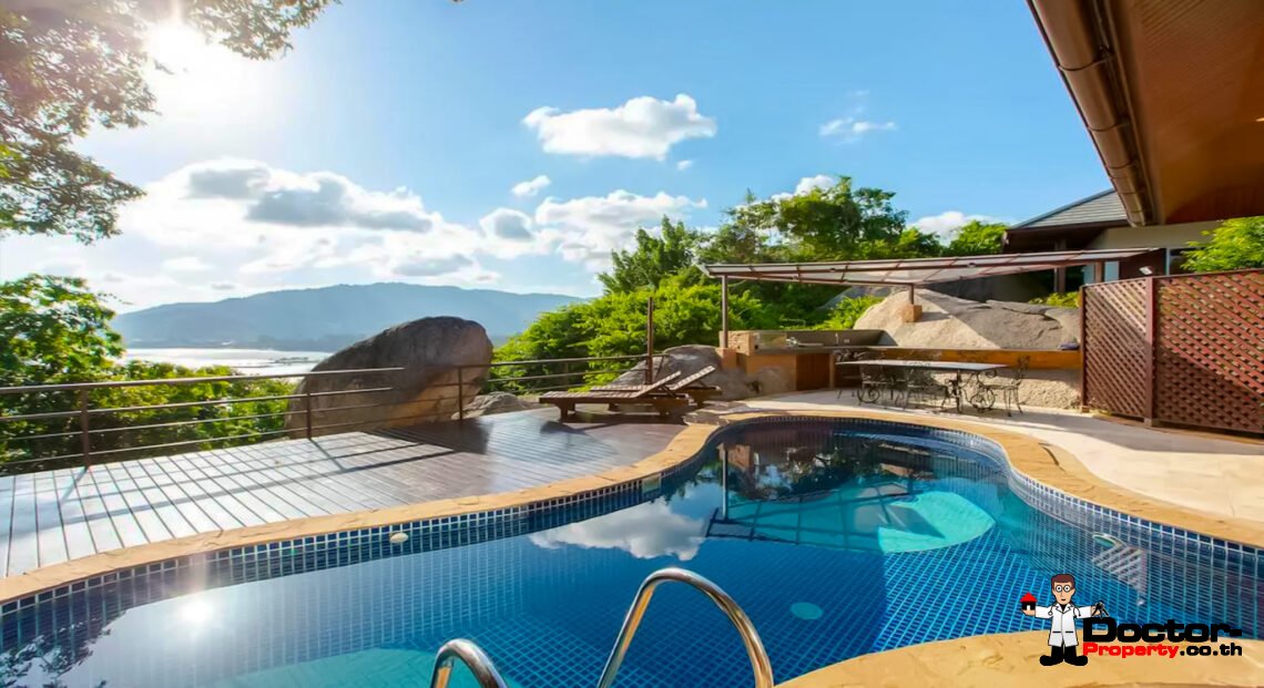 4 Bedroom Pool Villa with Sea View in Lamai, Koh Samui – For Sale