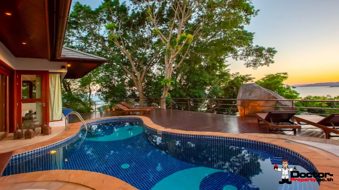 4 Bedroom Pool Villa with Sea View in Lamai, Koh Samui – For Sale