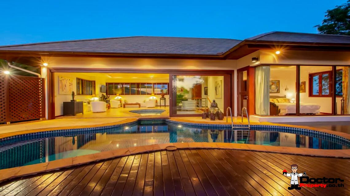 4 Bedroom Pool Villa with Sea View in Lamai, Koh Samui – For Sale