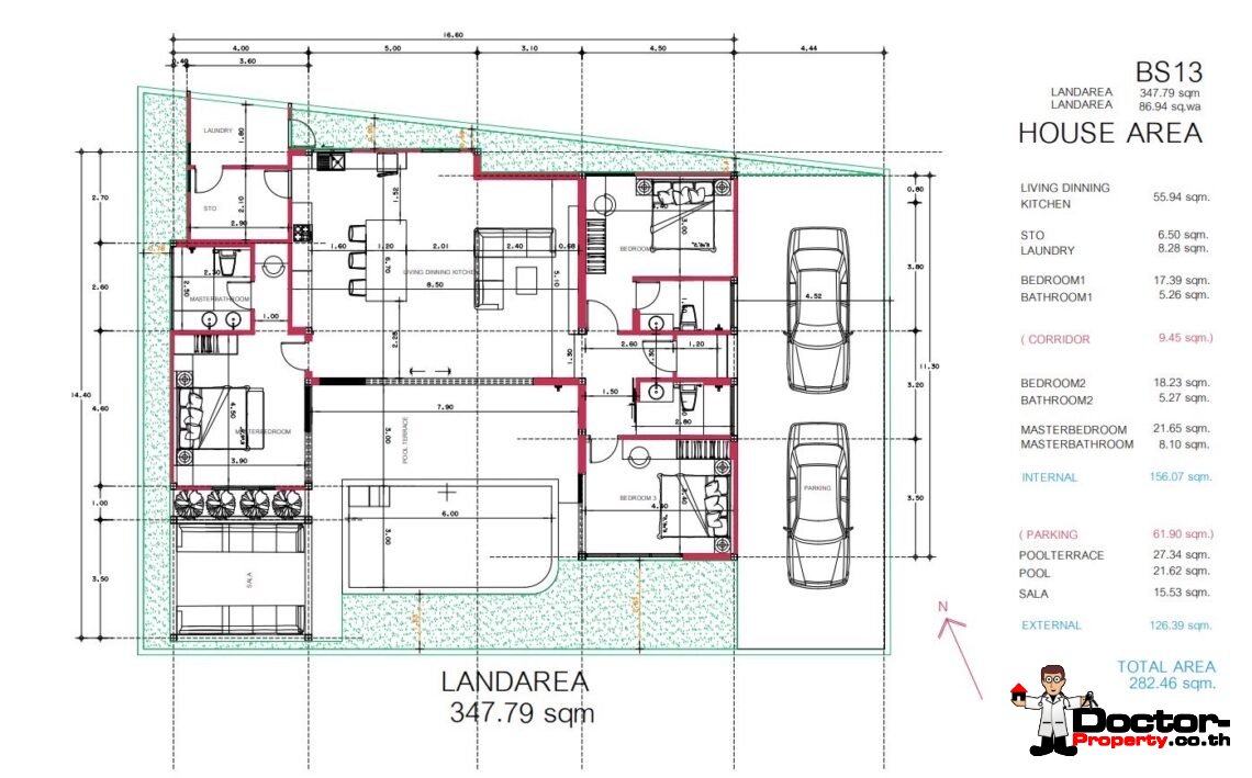 New 3 Bedroom Private Pool Villa Near Fishermans’ Village in Bo Phut, Koh Samui – For Sale