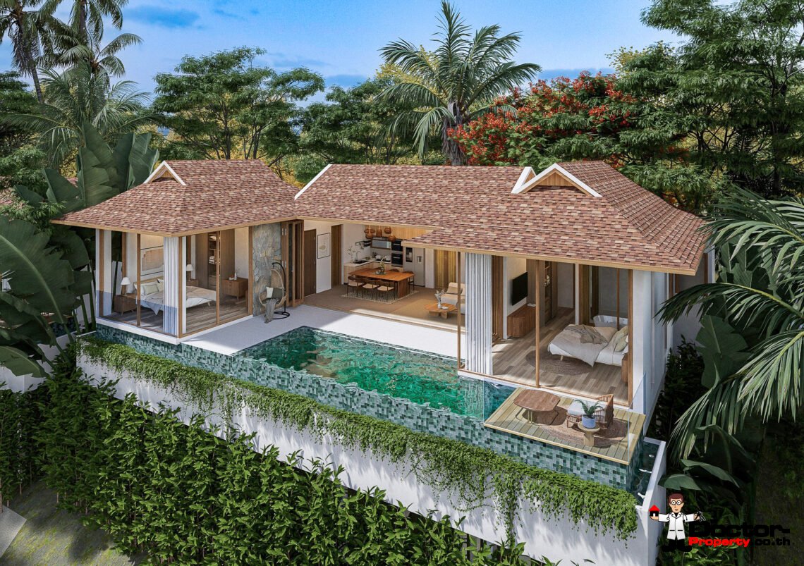 New 2 Bedroom Private Pool Villa with Stunning Sea View in Angthong, Koh Samui – For Sale