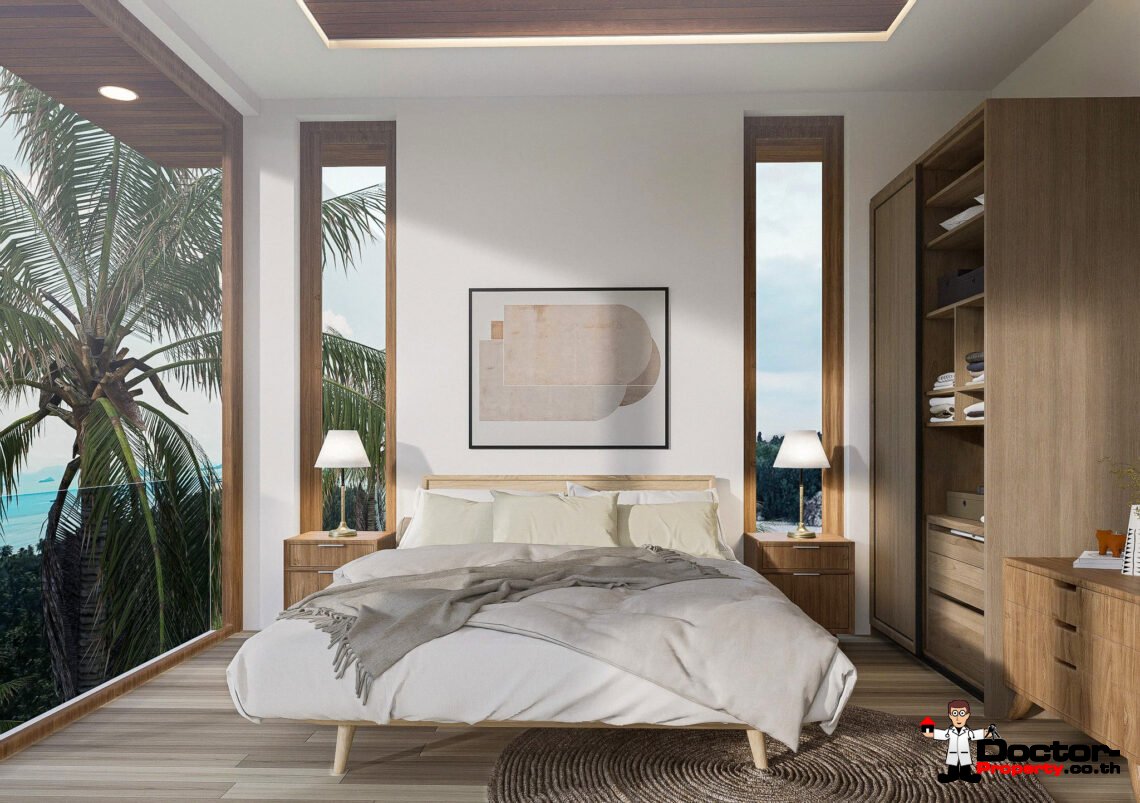 New 2 Bedroom Private Pool Villa with Stunning Sea View in Angthong, Koh Samui – For Sale