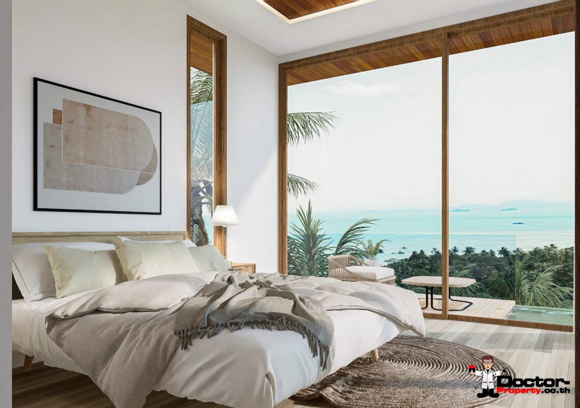 New 2 Bedroom Private Pool Villa with Stunning Sea View in Angthong, Koh Samui – For Sale