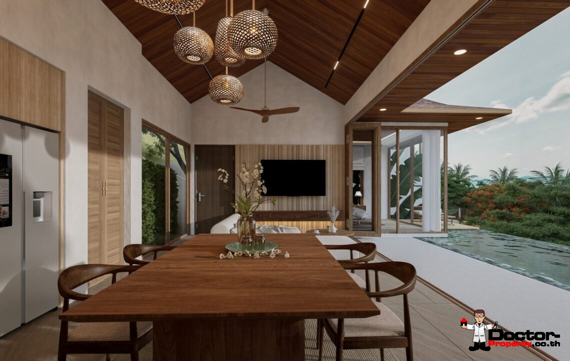 New 2 Bedroom Private Pool Villa with Stunning Sea View in Angthong, Koh Samui – For Sale