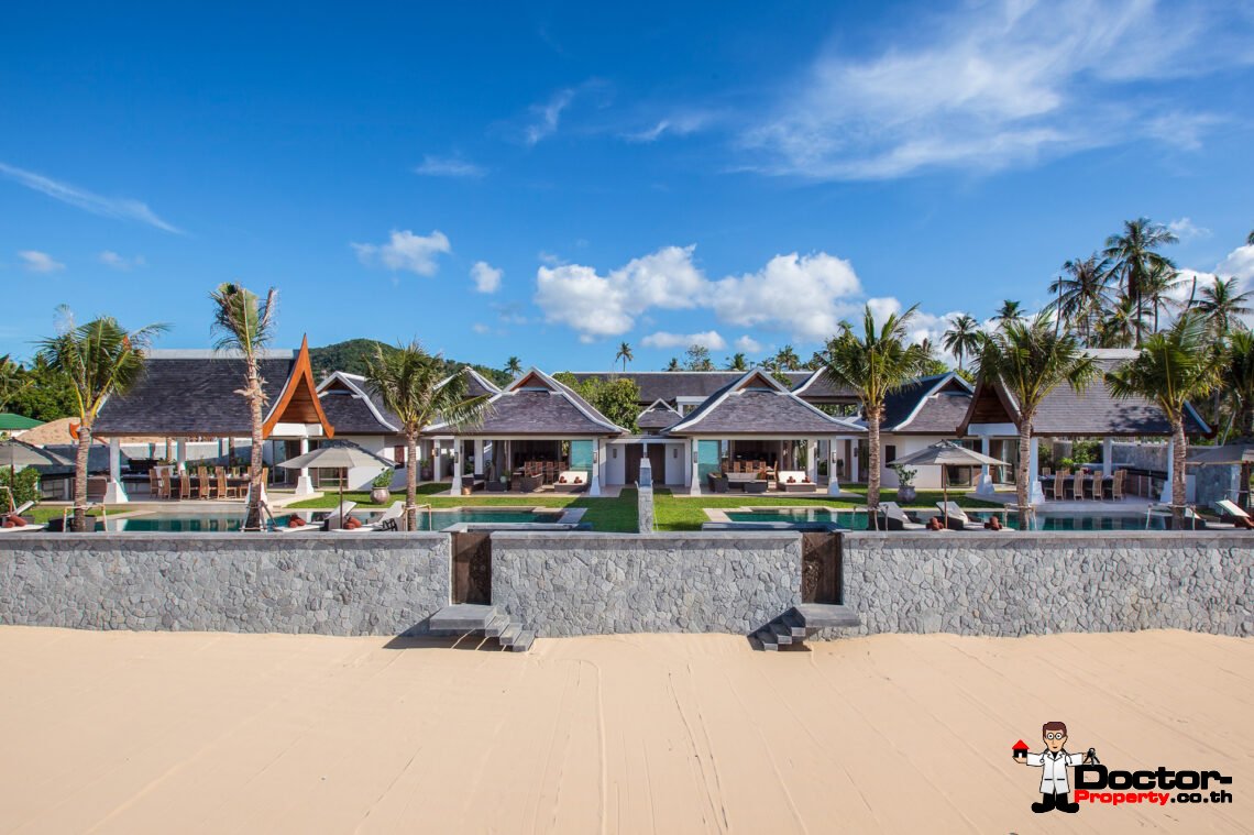 Sprawling Beachfront Twin Villa Residence in Mae Nam, Koh Samui – For Sale