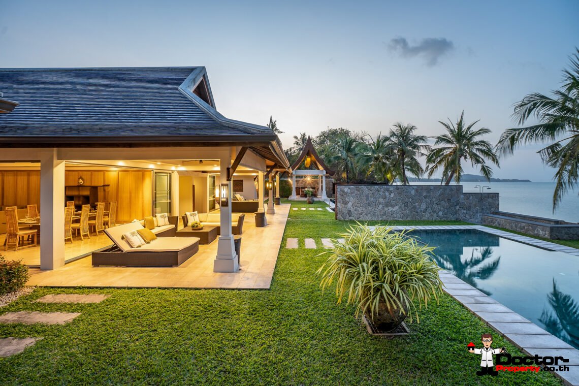 Sprawling Beachfront Twin Villa Residence in Mae Nam, Koh Samui – For Sale