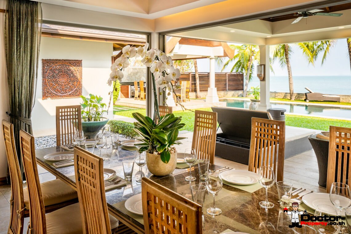 Sprawling Beachfront Twin Villa Residence in Mae Nam, Koh Samui – For Sale