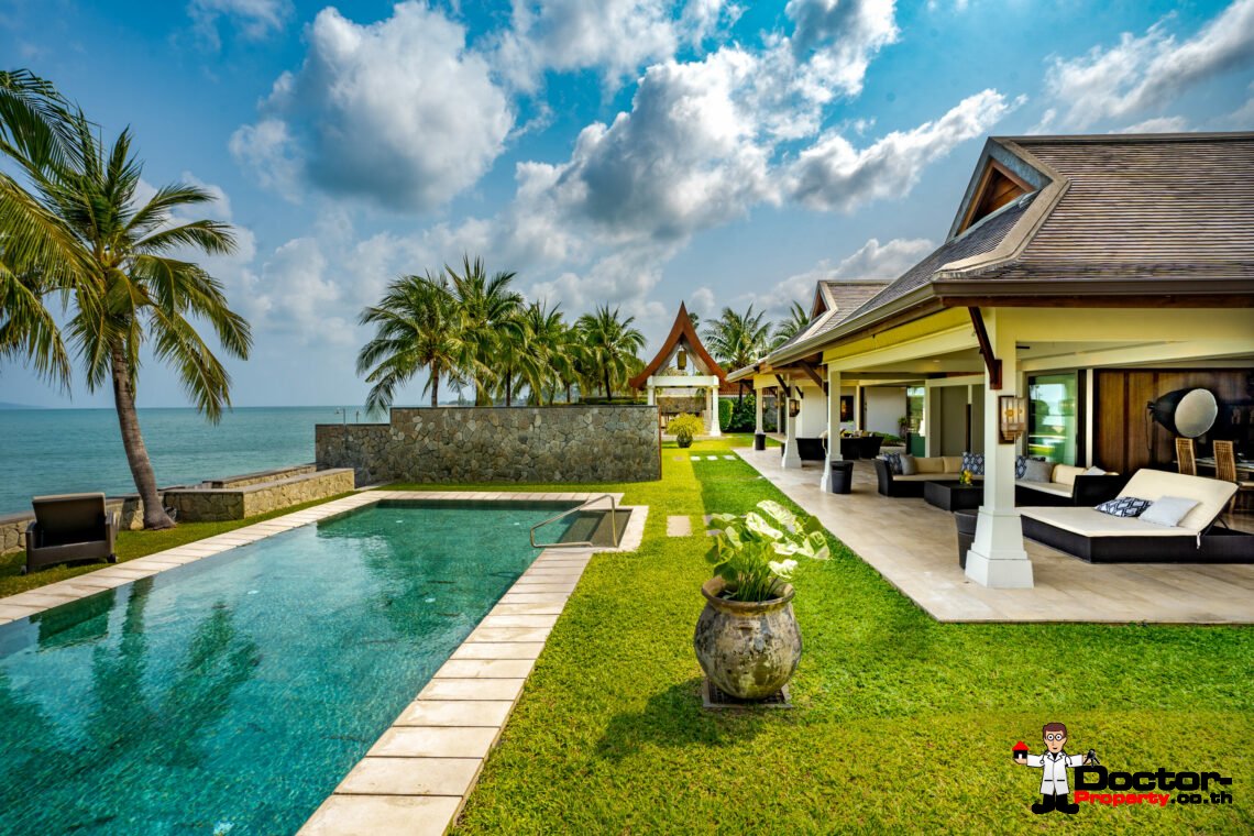 Sprawling Beachfront Twin Villa Residence in Mae Nam, Koh Samui – For Sale