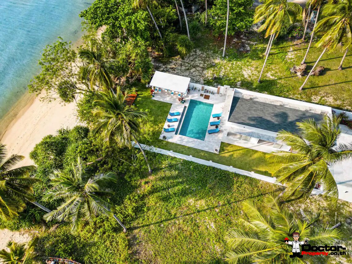 Beachfront 3 Bedroom Luxury Villa in Lipa Noi, Koh Samui – For Sale