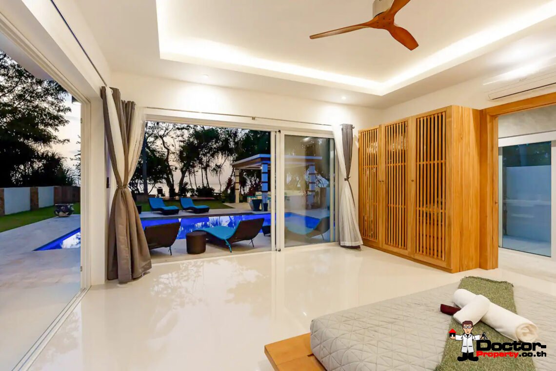 Beachfront 3 Bedroom Luxury Villa in Lipa Noi, Koh Samui – For Sale