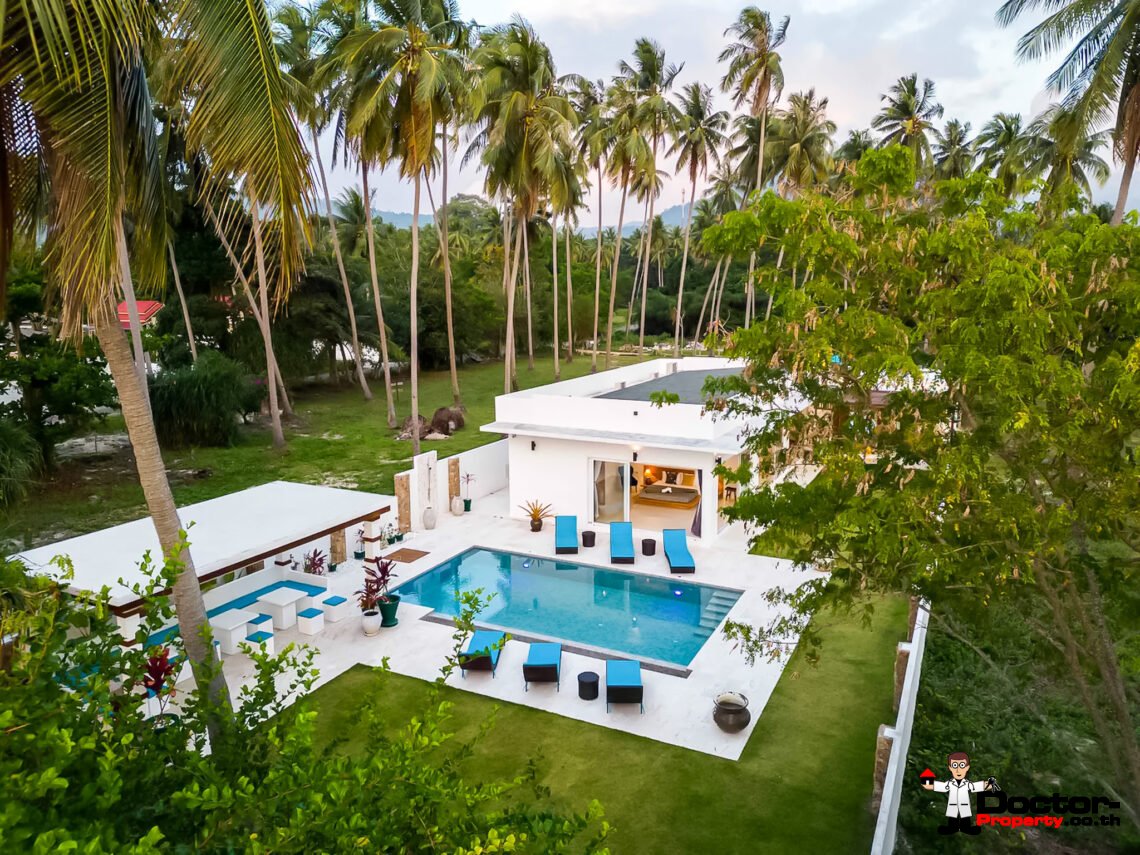 Beachfront 3 Bedroom Luxury Villa in Lipa Noi, Koh Samui – For Sale