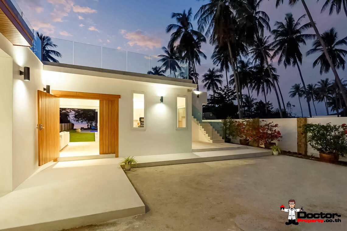 Beachfront 3 Bedroom Luxury Villa in Lipa Noi, Koh Samui – For Sale