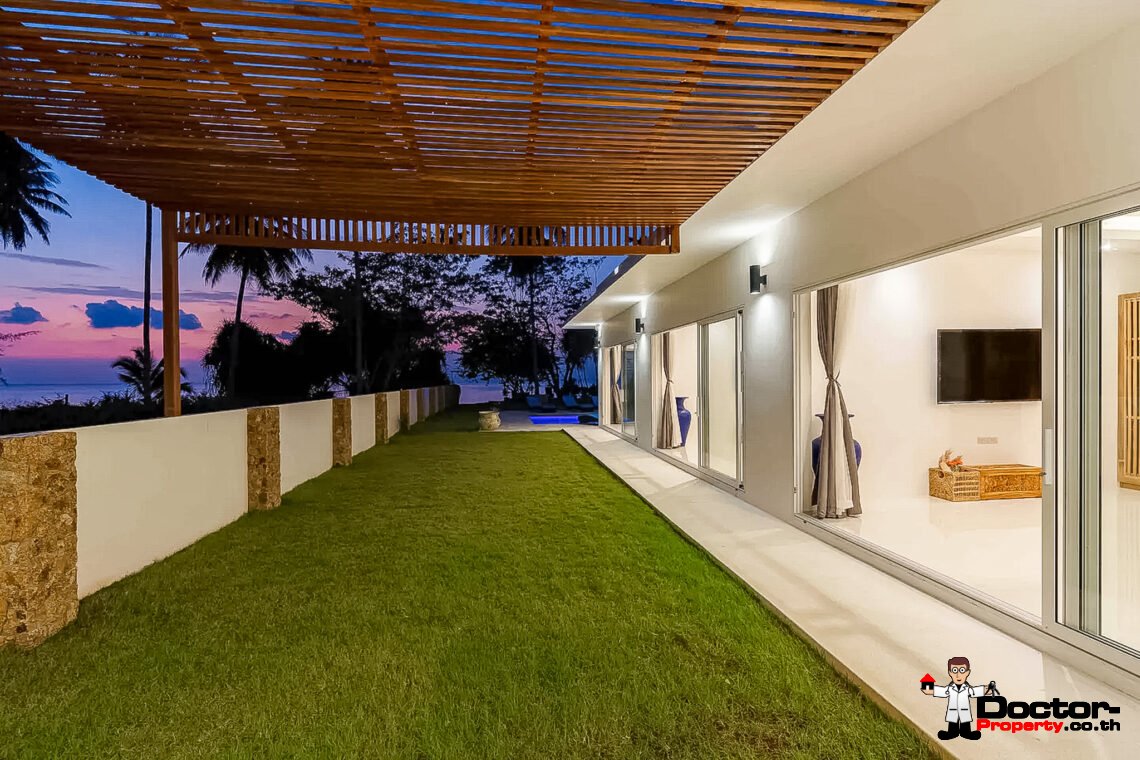 Beachfront 3 Bedroom Luxury Villa in Lipa Noi, Koh Samui – For Sale