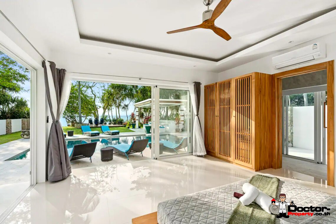 Beachfront 3 Bedroom Luxury Villa in Lipa Noi, Koh Samui – For Sale
