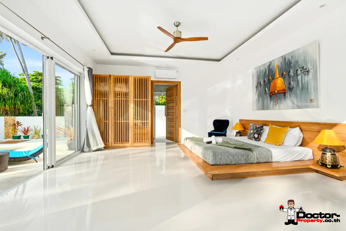 Beachfront 3 Bedroom Luxury Villa in Lipa Noi, Koh Samui – For Sale
