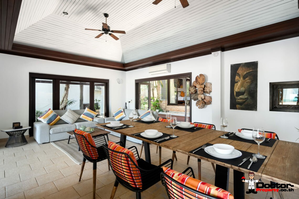 Beachfront 3 Bedroom Pool Villa in Bang Makham, Koh Samui – For Sale