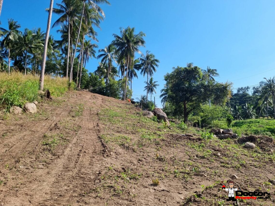 2,171 SQM Land with Partial Sea View and Mountain View in Mae Nam, Koh Samui – For Sale