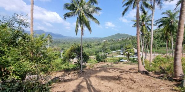 2,171 SQM Land with Partial Sea View and Mountain View in Mae Nam, Koh Samui – For Sale