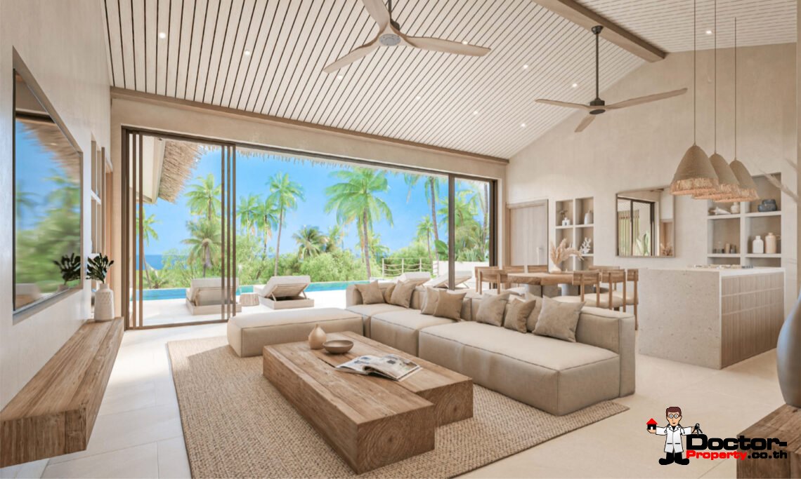 New Luxury 4 Bedroom Villa with Sea View and Sunset View in Bang Makham, Koh Samui – For Sale