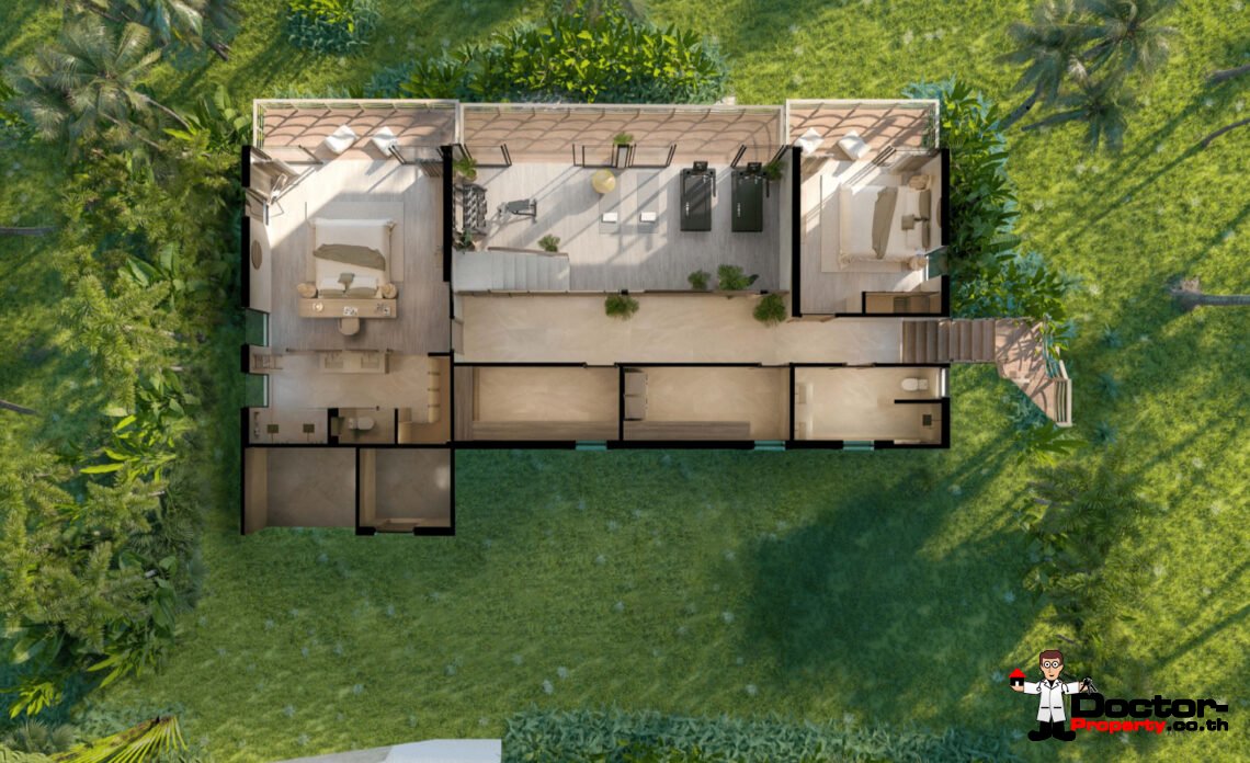 New Luxury 4 Bedroom Villa with Sea View and Sunset View in Bang Makham, Koh Samui – For Sale