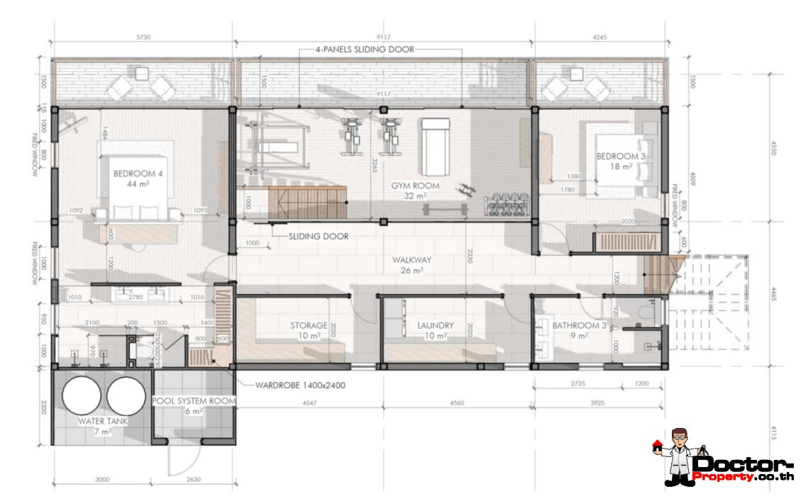 New Luxury 4 Bedroom Villa with Sea View and Sunset View in Bang Makham, Koh Samui – For Sale