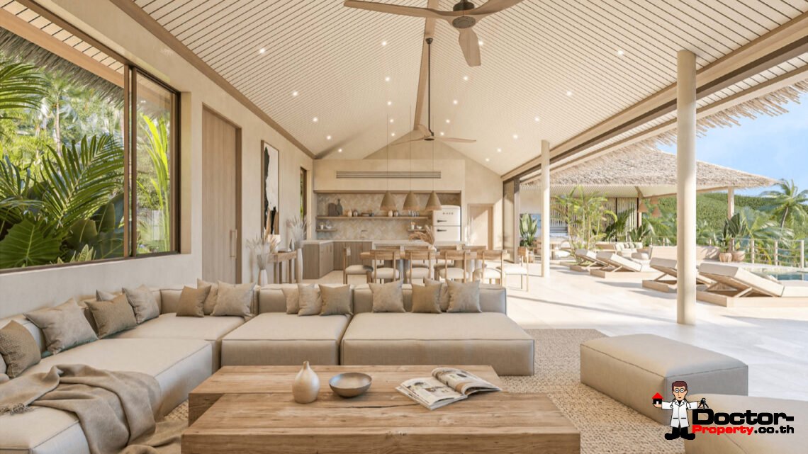 New Luxury 5-8 Bedroom Villa with Sea View and Sunset View in Bang Makham, Koh Samui – For Sale