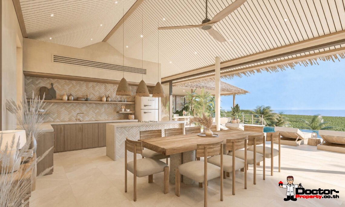 New Luxury 5-8 Bedroom Villa with Sea View and Sunset View in Bang Makham, Koh Samui – For Sale