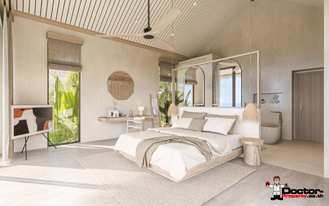 New Luxury 5-8 Bedroom Villa with Sea View and Sunset View in Bang Makham, Koh Samui – For Sale