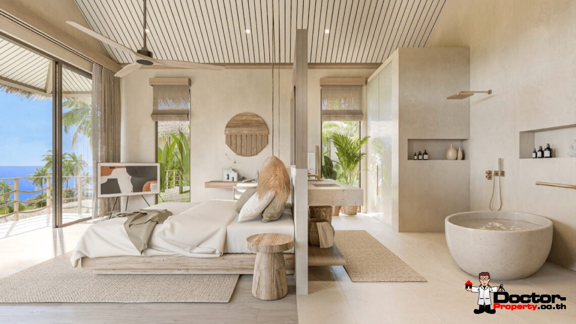 New Luxury 5-8 Bedroom Villa with Sea View and Sunset View in Bang Makham, Koh Samui – For Sale