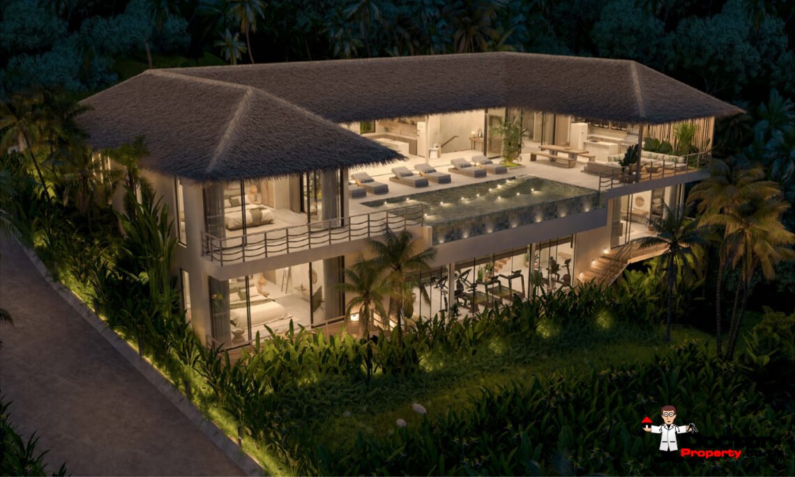 New Luxury 5-8 Bedroom Villa with Sea View and Sunset View in Bang Makham, Koh Samui – For Sale