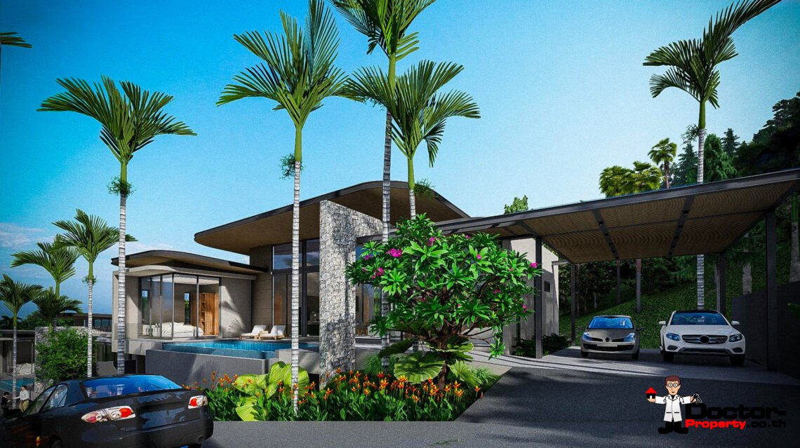 New 3 Bedroom Private Pool Villa with Garden in Mae Nam, Koh Samui – For Sale