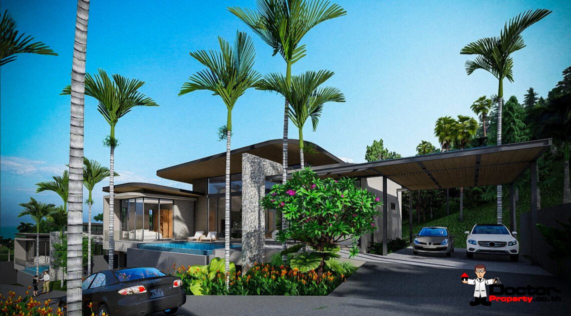 New 3 Bedroom Private Pool Villa with Garden in Mae Nam, Koh Samui – For Sale