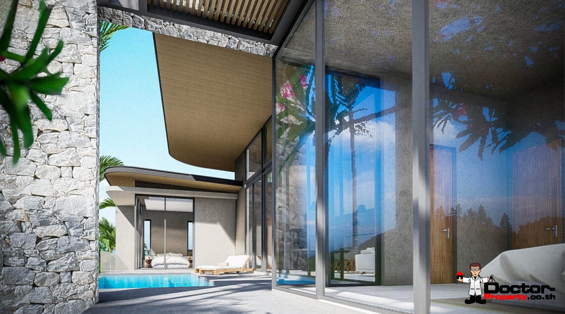 New 3 Bedroom Private Pool Villa with Garden in Mae Nam, Koh Samui – For Sale