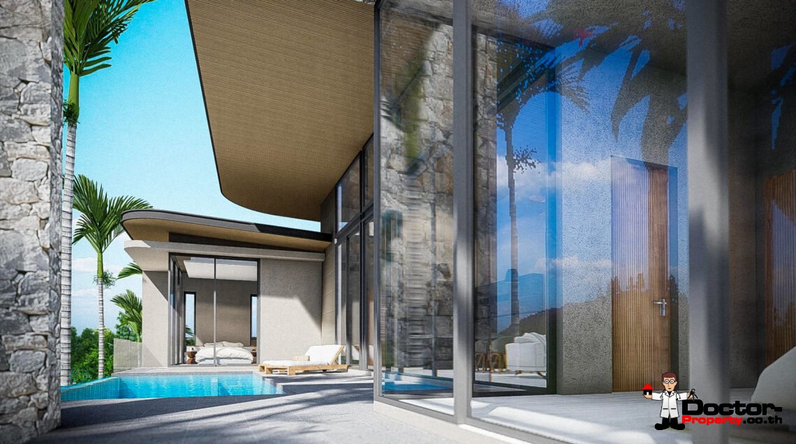 New 3 Bedroom Private Pool Villa with Garden in Mae Nam, Koh Samui – For Sale