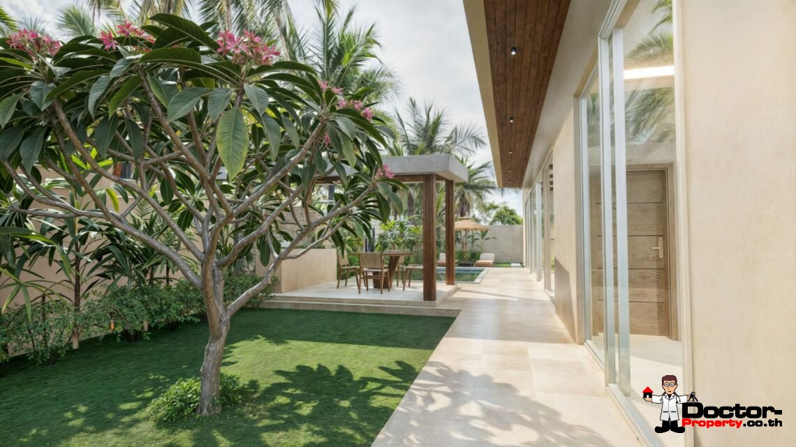 New 2 Bedroom Tropical Villa with Garden View in Mae Nam, Koh Samui – For Sale