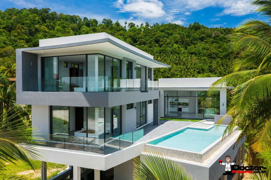 4 Bedroom Villa in Private Hilltop Estate, Bang Por, Koh Samui – For Sale