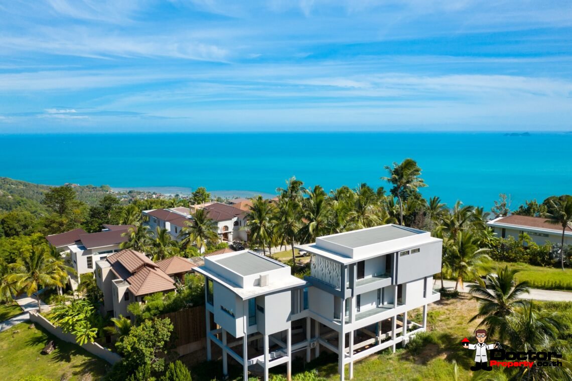4 Bedroom Villa in Private Hilltop Estate, Bang Por, Koh Samui – For Sale