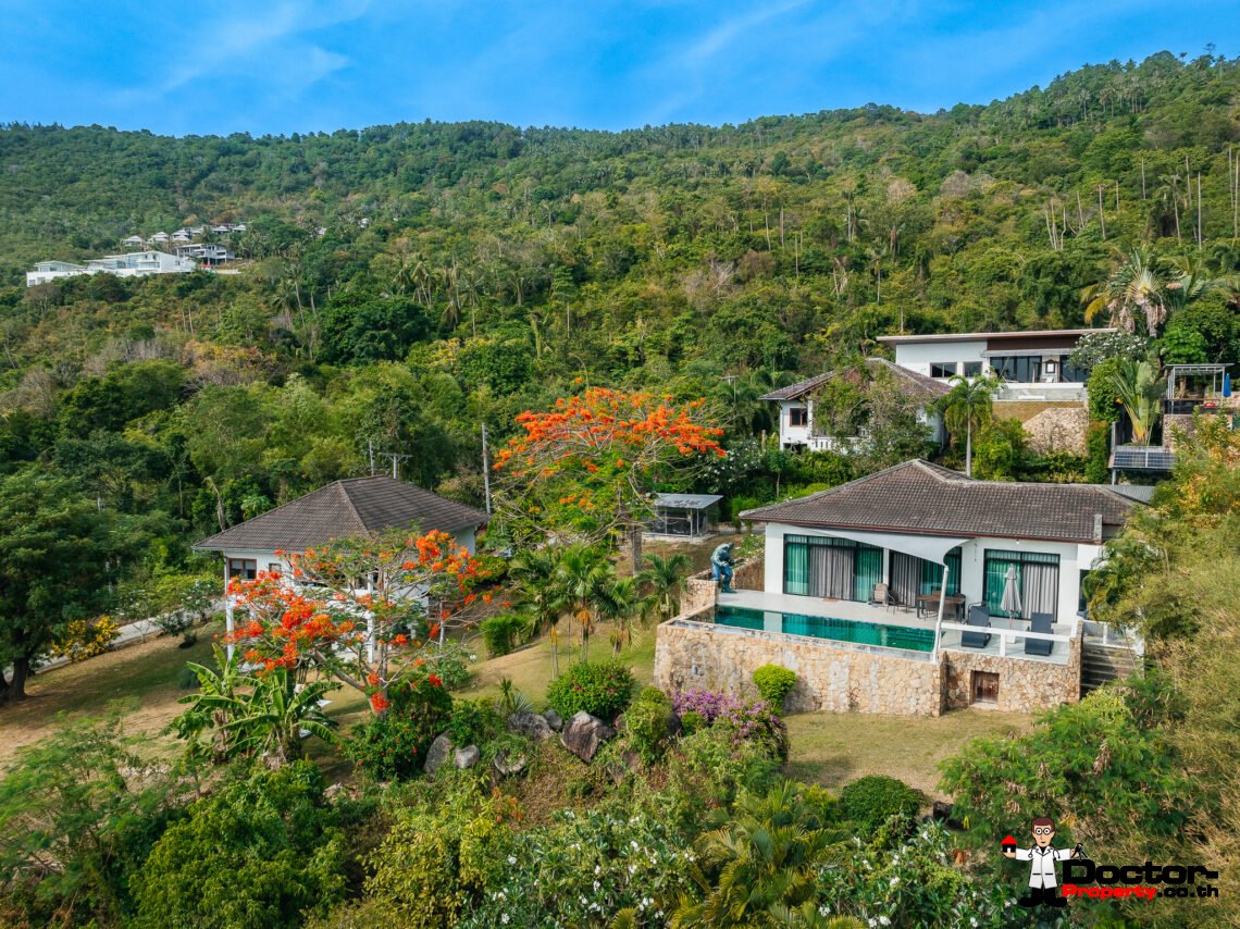 2 Bedroom and 3 Bedroom Villa with Sea View in Bang Makham, Koh Samui –  For Sale
