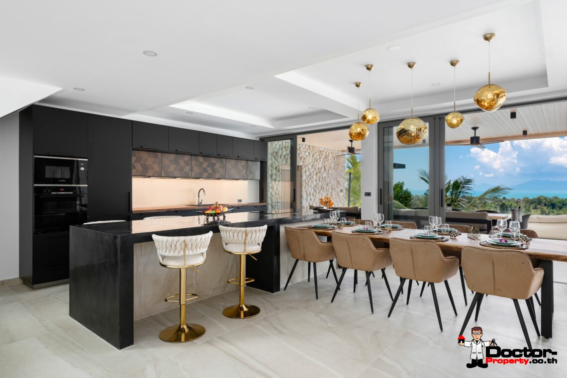 Elegant 4 Bedroom Sea View Pool Villa in Bo Phut, Koh Samui – For Sale