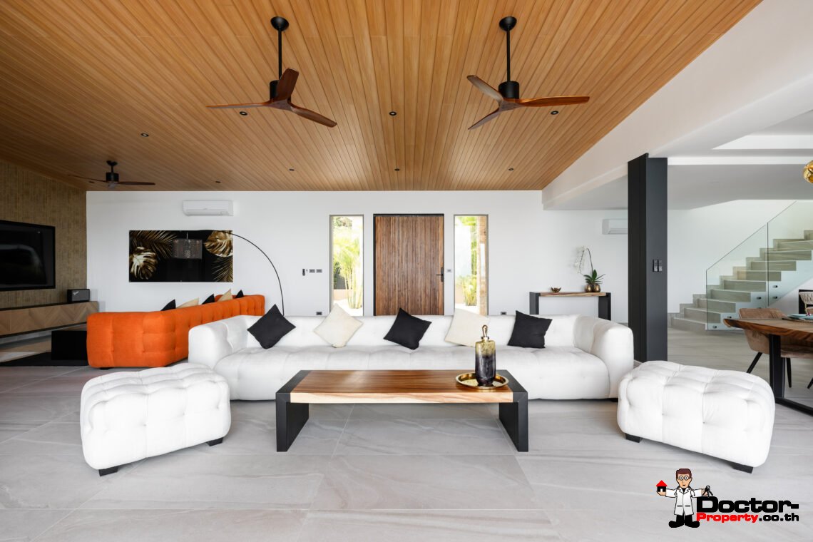 Elegant 4 Bedroom Sea View Pool Villa in Bo Phut, Koh Samui – For Sale